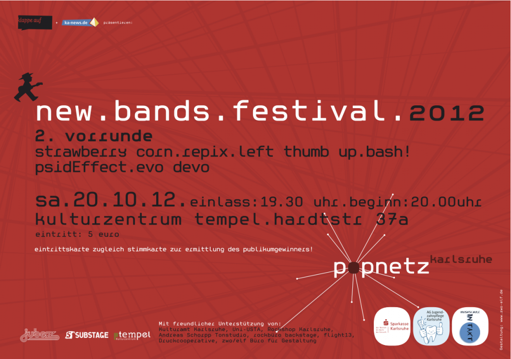 new.bands.festival Flyer 2012